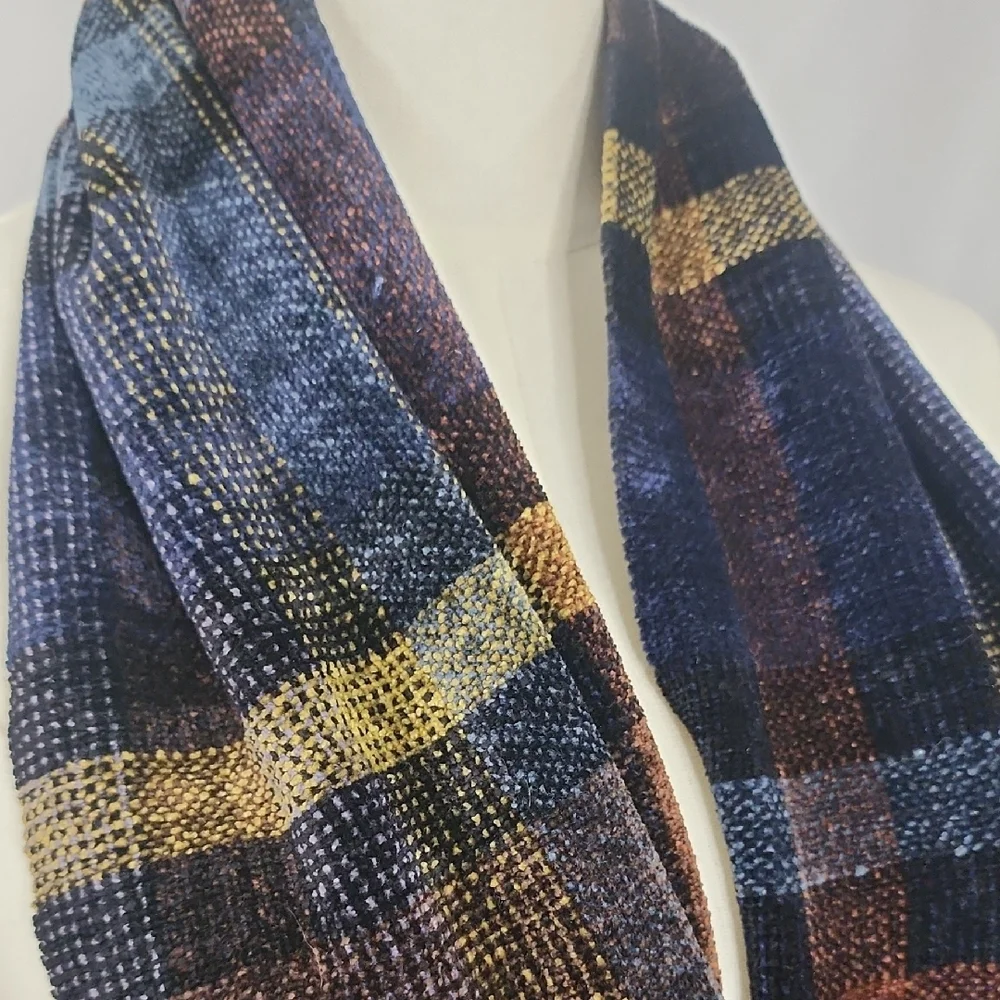 Vintage Multicolor Plaid Scarf
